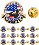Veterans Day USA Enamel Pins - 50 Pack