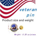 Veterans Day USA Enamel Pins - 50 Pack