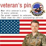 Veterans Day USA Enamel Pins - 50 Pack