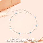 Turquoise Pendant Choker Necklace in Sterling Silver