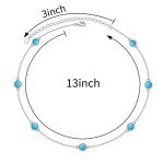 Turquoise Pendant Choker Necklace in Sterling Silver