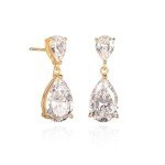 Gold Plated Sterling Silver Teardrop Earrings for Women