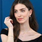 Gold Plated Sterling Silver Teardrop Earrings for Women