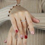 7-Stone Moissanite Eternity Ring in Silver & Gold