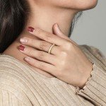 7-Stone Moissanite Eternity Ring in Silver & Gold