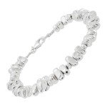 Silpada Hematite Bead Sterling Silver Bracelet 7.5