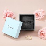 7-Stone Moissanite Eternity Ring in Silver & Gold