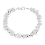 Silpada Hematite Bead Sterling Silver Bracelet 7.5