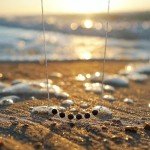 Black Onyx Beaded Bar Necklace in Silver