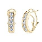 Moissanite Gold-Plated Hoop Earrings for Women