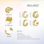 Adjustable 18k Gold Plated Ear Cuffs for Women