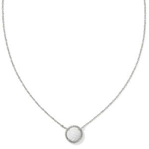 Kendra Scott Volleyball Pendant Necklace in Mother-of-Pearl
