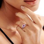 Celtic Knot Amethyst Signet Ring in Silver