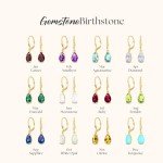 14K Gold Plated Opal Teardrop Earrings for Women