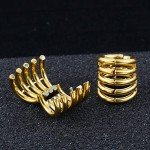 Stainless Steel Stacked Ring Cuffs for Ear Gauges