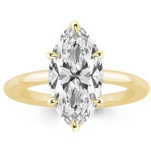 Elegant 3.5CT Marquise Cut Simulated Diamond Ring