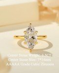 Elegant 3.5CT Marquise Cut Simulated Diamond Ring