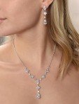 Elegant CZ Necklace & Earring Set for Weddings