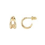 18K Gold Vermeil Split Hoop Huggie Earrings
