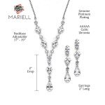 Elegant CZ Necklace & Earring Set for Weddings