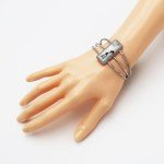 Western Style Howlite Stone Open Cuff Bracelet