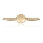 10K Yellow Gold Beaded Stackable Knuckle Ring