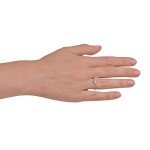 10K Yellow Gold Beaded Stackable Knuckle Ring