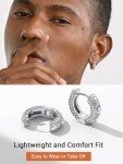 Men's Skull Hoop Earrings with Cubic Zirconia