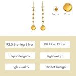 Dainty Citrine Heart Necklace & Earring Set