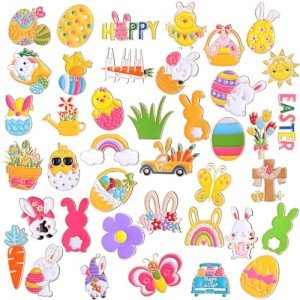 Easter Enamel Pins Set - 40 Cute Brooches