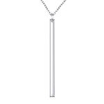 Stylish S925 Silver Vertical Bar Y Necklace