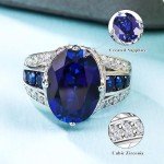 Sterling Silver Birthstone Engagement Ring for Her
