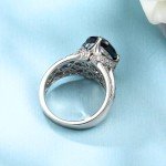 Sterling Silver Birthstone Engagement Ring for Her