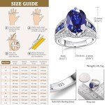 Sterling Silver Birthstone Engagement Ring for Her