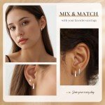 Dainty Opal Hoop Earrings in Sterling Silver