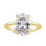 3.5 Carat Oval Cut Yellow Gold Engagement Ring