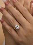 3.5 Carat Oval Cut Yellow Gold Engagement Ring