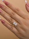 3.5 Carat Oval Cut Yellow Gold Engagement Ring