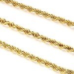 14K Yellow Gold Twisted Rope Chain Necklace