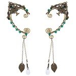 Vintage Tree of Life Fairy Elf Ear Cuffs