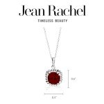 Vintage 925 Sterling Silver Rope Necklace with Garnet