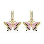 Swarovski Idyllia Gold Butterfly Drop Earrings