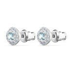Swarovski Aqua & Clear Crystal Angelic Stud Earrings