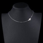 Sterling Silver Sideways Camellia Flower Choker