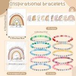 Inspirational Glow-in-the-Dark Rainbow Bracelets Set