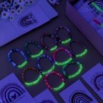 Inspirational Glow-in-the-Dark Rainbow Bracelets Set