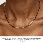 Hey Harper Waterproof Herringbone Chain Necklace