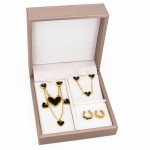 DALILI 5-Piece Trendy Heart Jewelry Set – Black