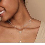 Elegant Layered Teardrop Sterling Silver Necklace