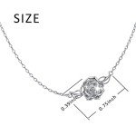 Sterling Silver Sideways Camellia Flower Choker